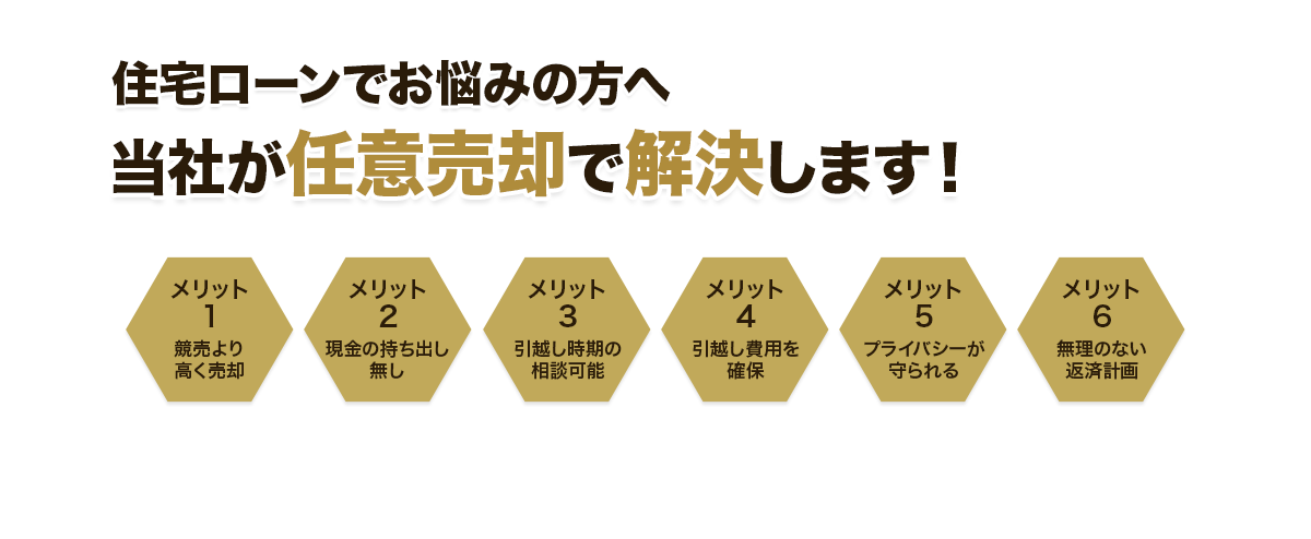 住宅ローンでお悩みの方へ 当社が任意売却で解決します！